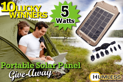 LPC Mid-March Give-Away Humless 5 Watt Portable Solar Panel
